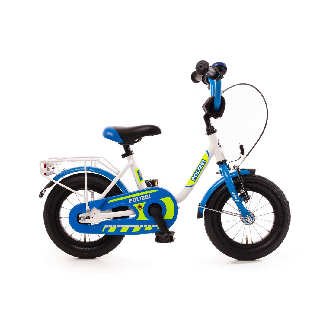 kinderfahrrad 12 zoll jungen 12" Kinderfahrrad "POLIZEI", kristallweiß/ blau (Edition 25/26) –  kinderfahrrad.com