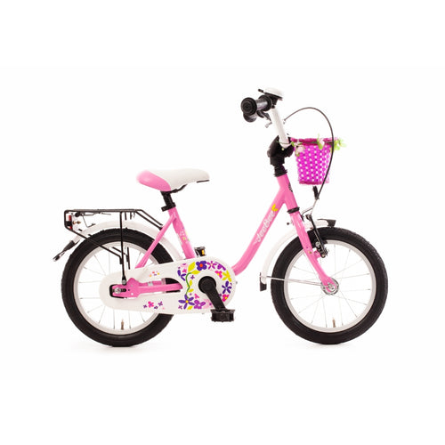 14 Zoll Kinderfahrrad pink Blumen Mädchen ab 3 Jahren