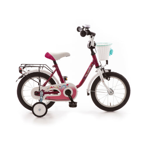14 Zoll Kinderfahrrad Mädchen rotviolett / burgunderrot / purpur