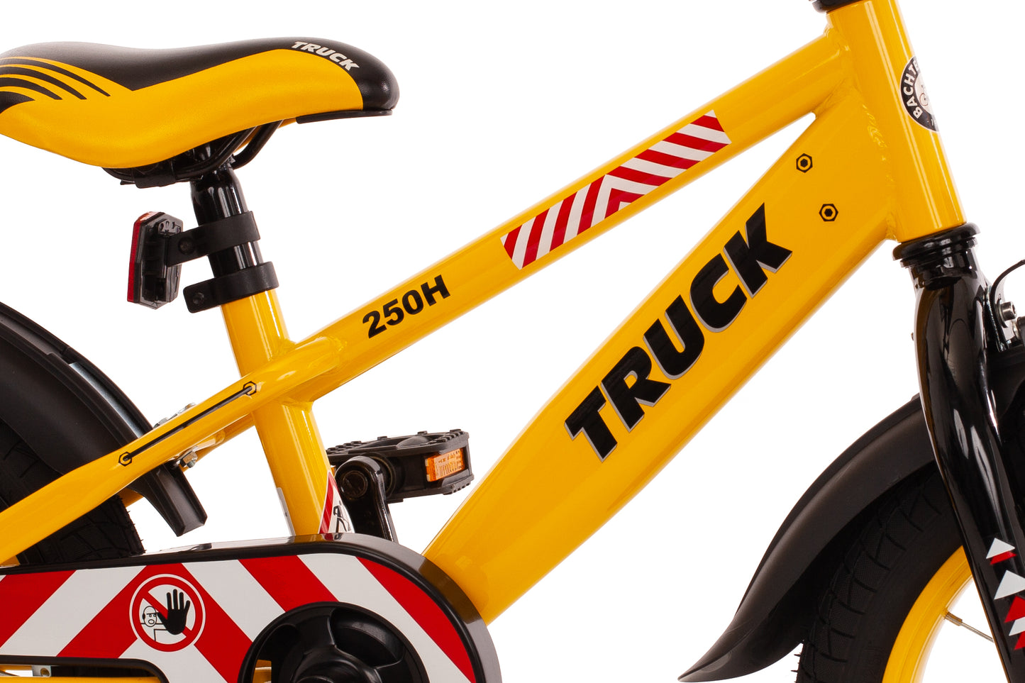 Truck Baustellenfahrzeug Bagger Kinderfahrrad gelb