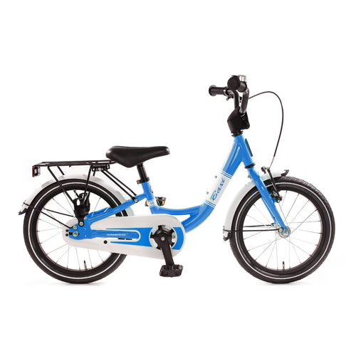 Baxi Alu Kinderfahrrad mit Rücktrittbremse und Vollausstattung in blau mit Klassiker-Design 16 Zoll ab 4,5 Jahren