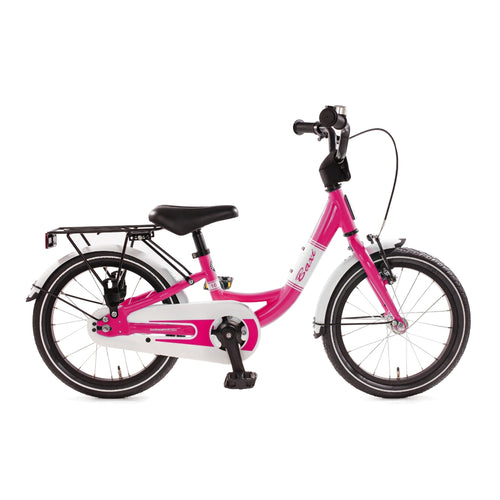 Baxi Alu Kinderfahrrad mit Rücktrittbremse und Vollausstattung in Barbie-Pink mit Klassiker-Barbie-Design 16 Zoll ab 4,5 Jahren