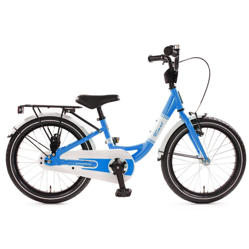 Baxi Alu Kinderrad blau 18 Zoll mit tiefem Durchstieg und Rücktrittbremse