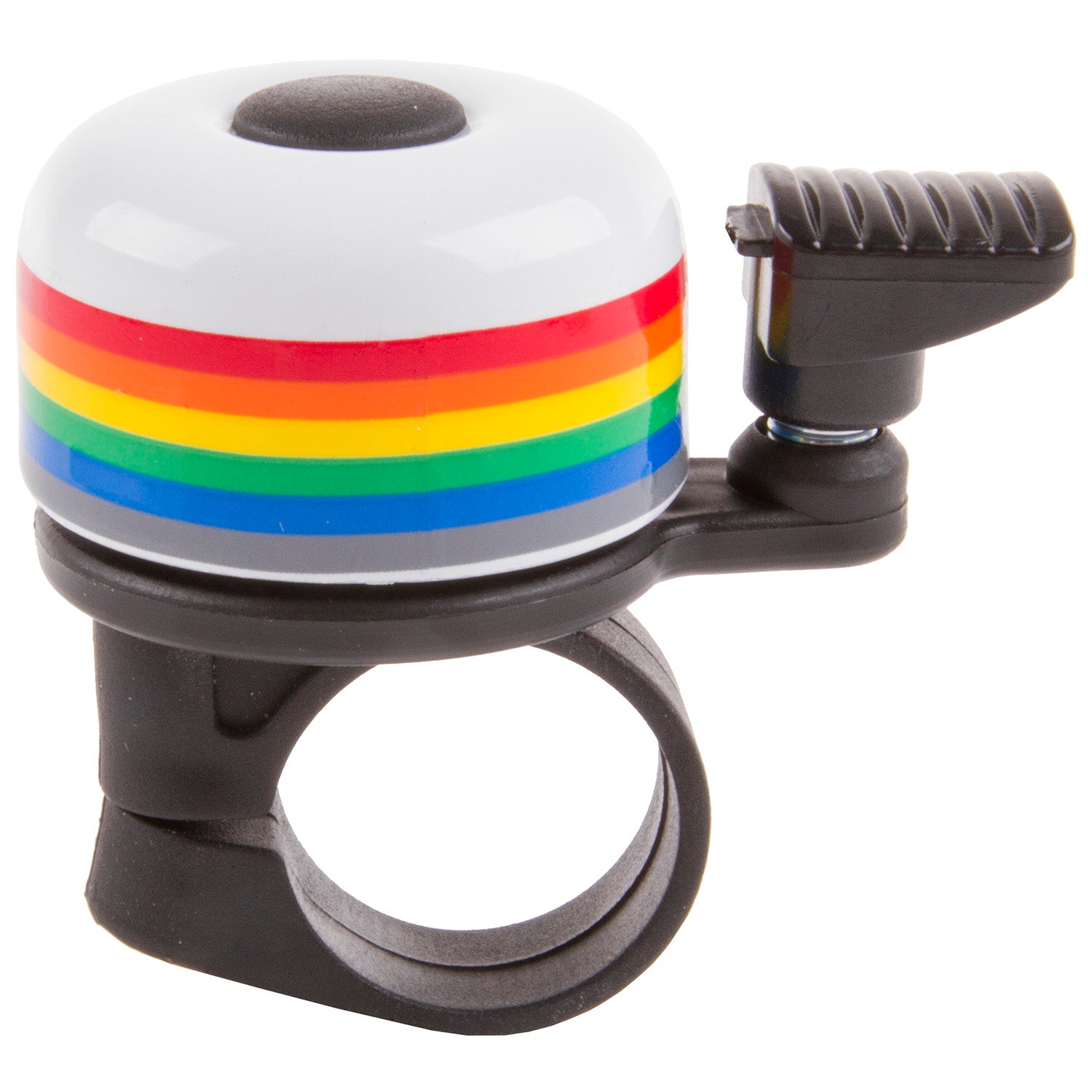 Glocke (Mini-Bell), weiß Regenbogen – kinderfahrrad.com