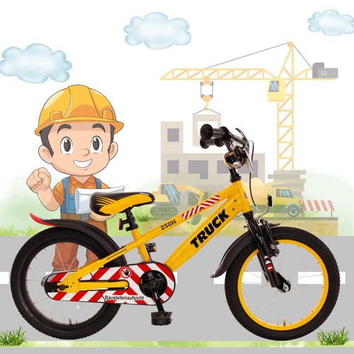Baustellenfahrzeug Kinderfahrrad