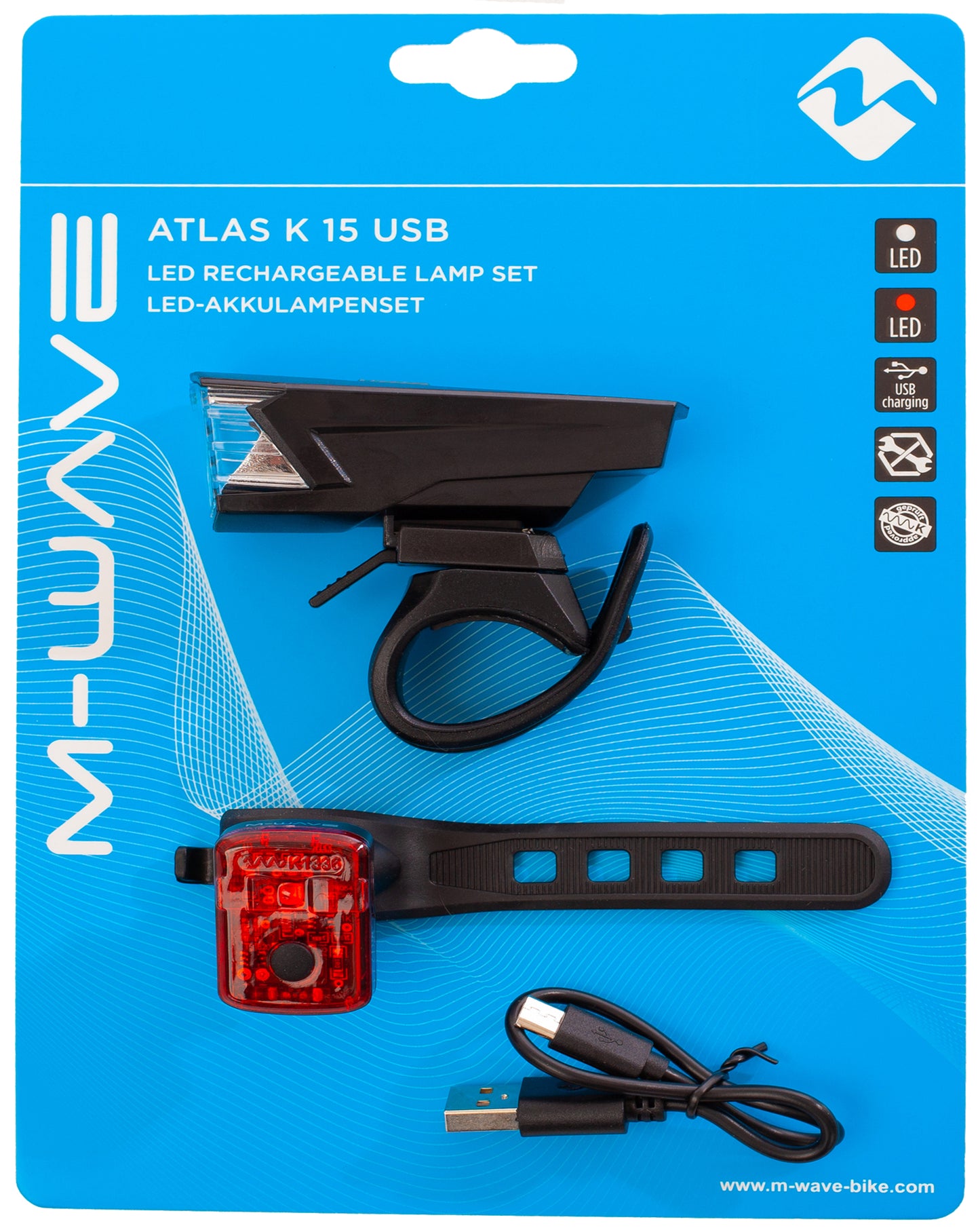 LED-Akku-Lichtset Atlas K 15 USB