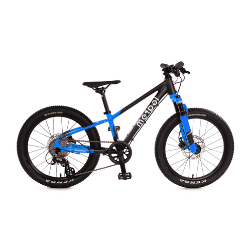 20 Zoll Kinderfahrrad Mountainbike meipel Thrill schwarz blau für Kinder ab 5 jahren mit hydralischer Scheibenbremse und Federgabel MTB wie woom off air 4