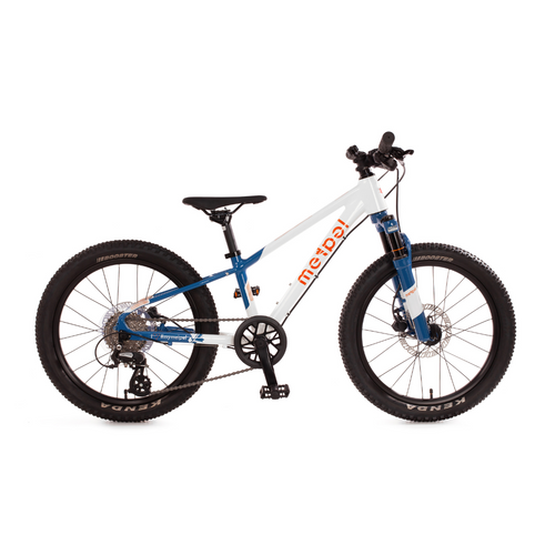 20 Zoll Kinderfahrrad Mountainbike meipel Thrill blau-weiß für Kinder ab 5 jahren mit hydralischer Scheibenbremse und Federgabel MTB dirty wie woom off air 4