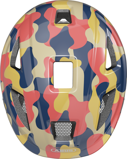 Abus Kinderfahrradhelm blau rot gelb