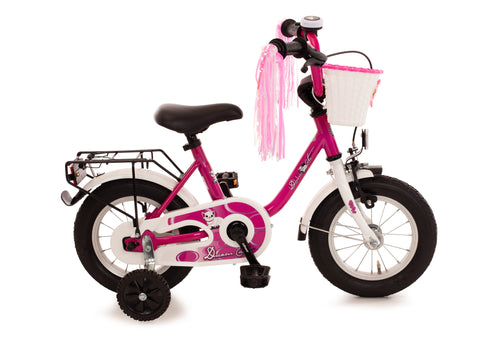 12 Zoll Kinderfahrrad pink Katzen Mädchen ab 3 Jahren