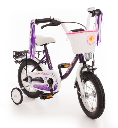 Kinderfahrrad 12 Zoll lila Mädchen ab 3 Jahren