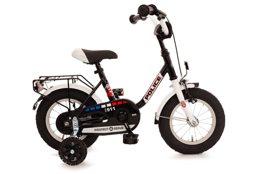 12 Zoll Kinderfahrrad Police schwarz