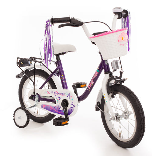 Prinzessin Kinderfahrrad Mädchen 14 Zoll lila