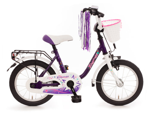 14" Kinderfahrrad "Empress", lila/ weiß mit Seitenständer