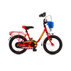 14 Zoll Kinderfahrrad Feuerwehr rot tiefdurchstieg
