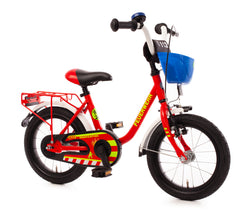 14 Zoll Kinderfahrrad Feuerwehr rot tiefdurchstieg
