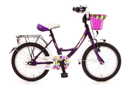 16 Zoll Kinderfahrrad ab 4 Jahren für Mädchen lila - pink