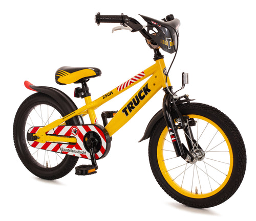 Truck Kinderfahrrad gelb Baustelle