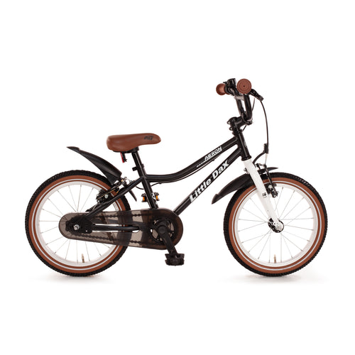 Kinderfahrrad retro vintage zeitlos unisex klassisch mit Lederoptik, braun, schwarz ab 3,5 Jahre