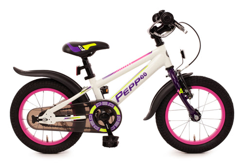 Pepp sportliches Kinderfahrrad Mädchen pink lila weiß ab 3 Jahren