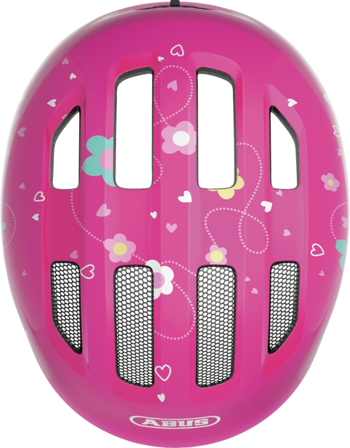 Abus Kinderfahrradhelm pink Blumen