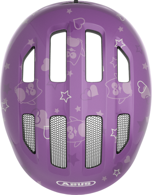 Abus Kinderfahrradhelm lila Eule