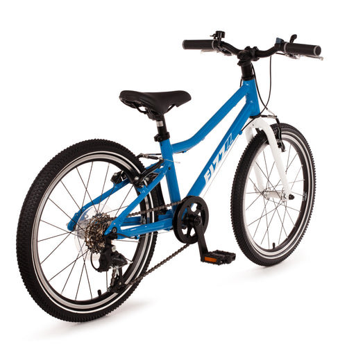 20 Zoll Kinderfahrrad ab 5 Jahren in blau mit reflektierenden Reifen, einfacher Gangschaltung - ähnlich wie das woom Original 4
