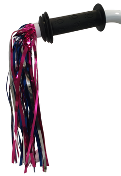 Lenkerstreamer "Unicorn", ca. 230 mm, pink/silber/blau, Paar
