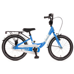 Baxi Alu Kinderrad blau 18 Zoll mit tiefem Durchstieg und Rücktrittbremse