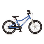 Leichtes Kinderfahrrad in blau-weiß mit reflektierenden Reifen für Kinder ab ca. 4 Jahren