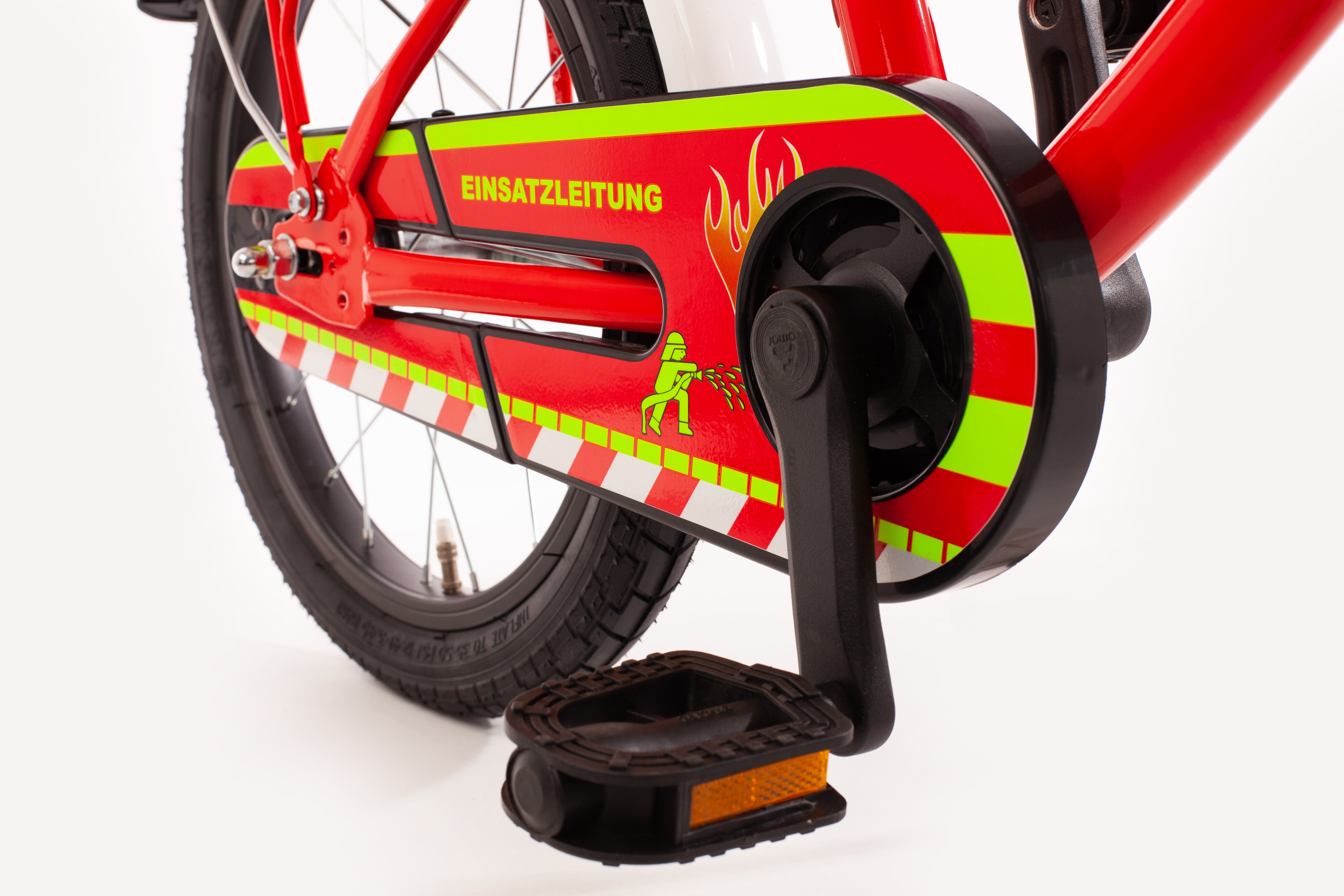 kinderfahrrad feuerwehr 18 zoll 18" Kinderfahrrad "FEUERWEHR", feuerrot/ weiß (Edition 25/26) – kinderfahrrad.com