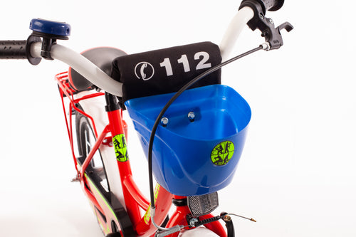 Kinderfahrrad Feuerwehr 112 mit Körbchen