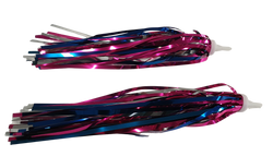 Lenkerfransen / Streamer in pink und lila