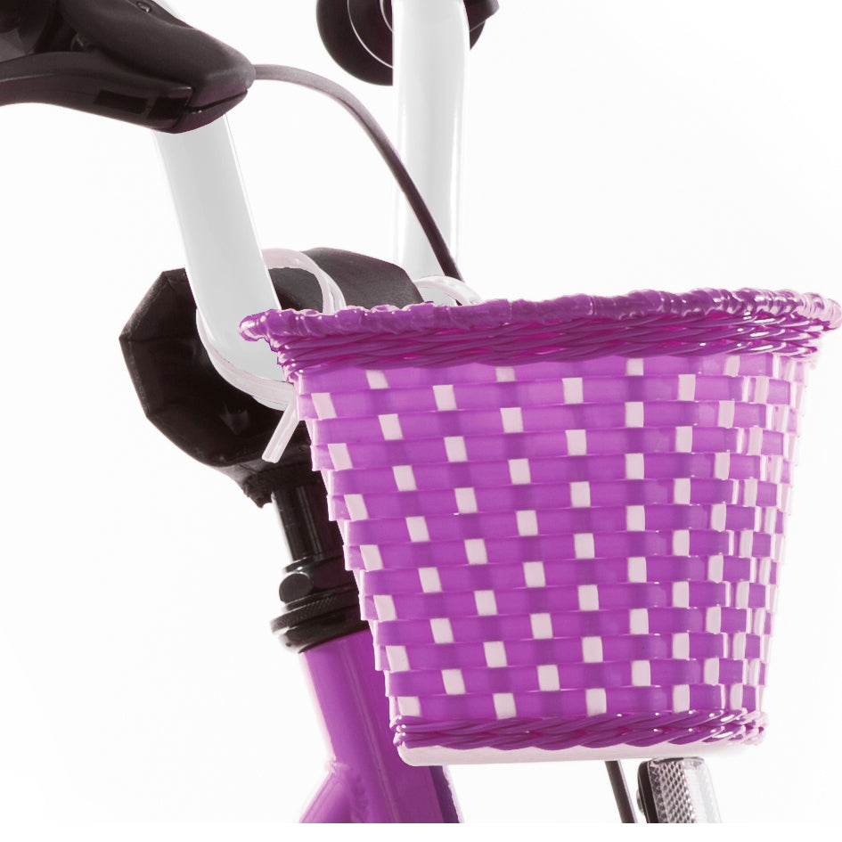 fahrradkorb lenker kinderfahrrad Lenkerkorb "JeeBee", lila/weiß – kinderfahrrad.com