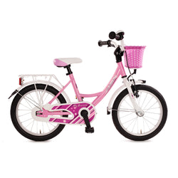 Märchenhaftes Prinzessinen-Fahrrad für Kinder ab 4 Jahren in rosa mit Rücktritt für kleine Mädchen