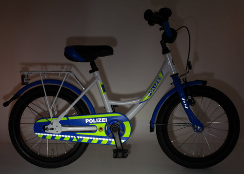 Polizei Kinderfahrrad 18 Zoll reflektierend im Dunkeln