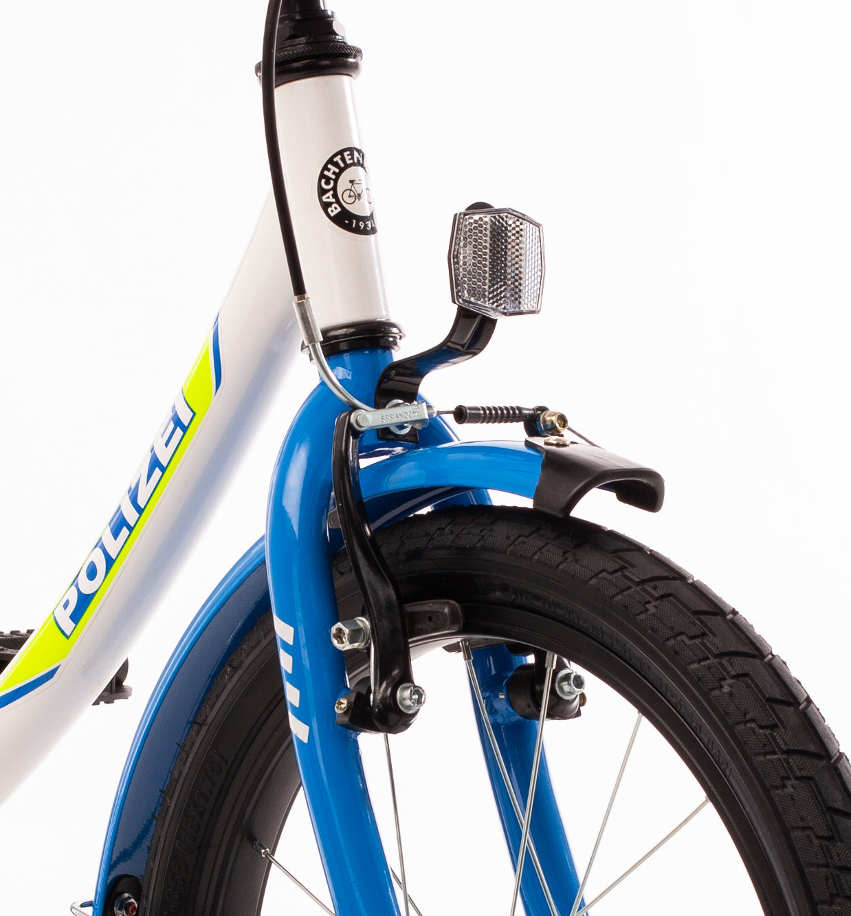kinderfahrrad 18 zoll polizei 18" Kinderfahrrad "POLIZEI", kristallweiß/ blau (Edition 25/26) – kinderfahrrad.com