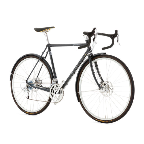 Pashley Pathfinder Tour Rennrad Gravel Bike aus 2015 in graphit grey mit dunklen Reifen, Lenker und Sattel
